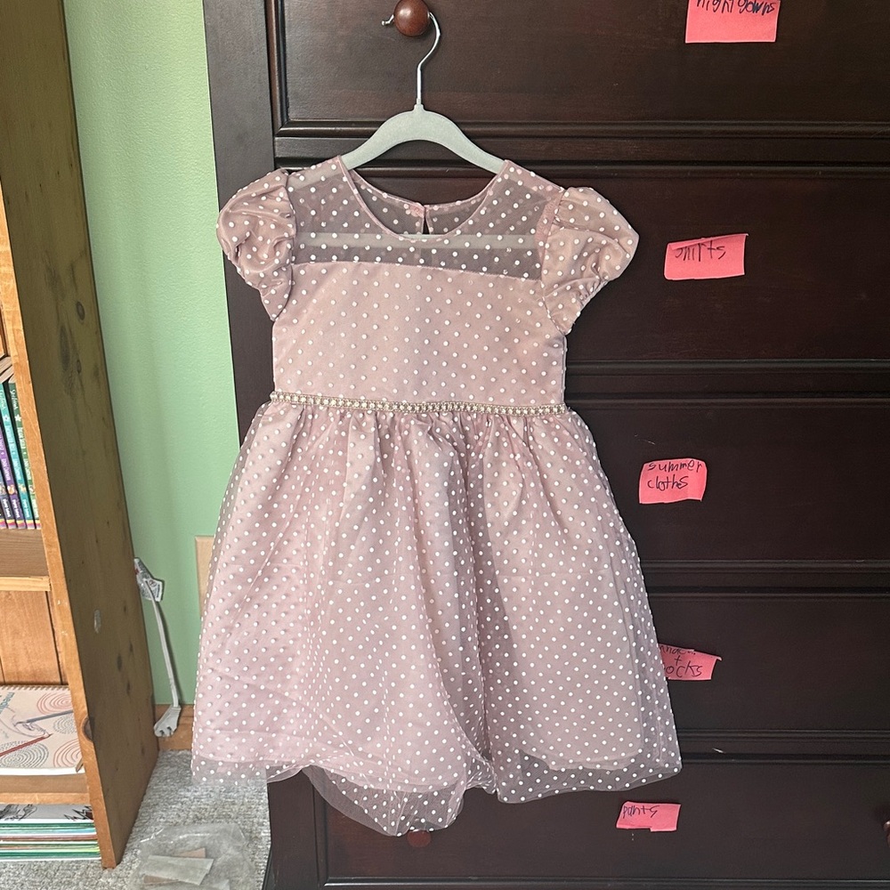 Blueberi Boulevard Pink Polka Dot Dress